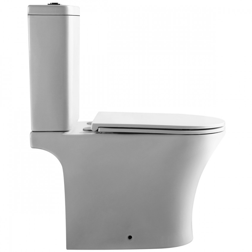 HAR650R Aruba унітаз компакт безобідковий + кришка, білий (1 сорт) Hes фото 3