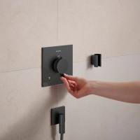 28885340 HG Porter Fine Тримач для ручного душу, brushed black chrome (1 сорт) HANSGROHE фото 3