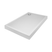 Душовий піддон Tern 3012812, 120x80x12 см, прямокутний, акриловий + ніжки, діаметр зливу 90 мм Qtap QTAP