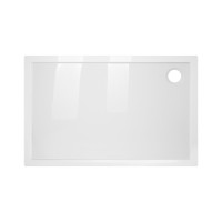 Душовий піддон Tern 3012812, 120x80x12 см, прямокутний, акриловий + ніжки, діаметр зливу 90 мм Qtap QTAP фото 2