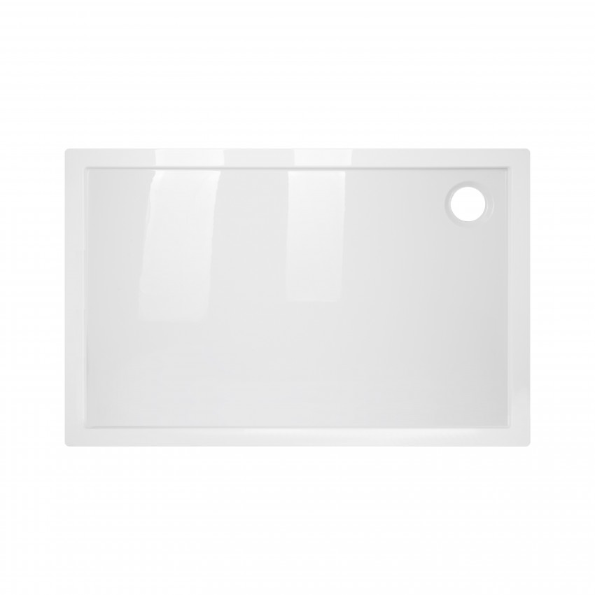Душовий піддон Tern 3012812, 120x80x12 см, прямокутний, акриловий + ніжки, діаметр зливу 90 мм Qtap QTAP фото 2