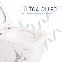 Унітаз підвісний Tern Ultra Quiet 520×345×325 мм, Marble, з сидінням Slim Duroplast / Soft-close / Quick Release QTTER26MR49002 Qtap QTAP фото 4