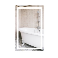 Дзеркало настінне Mideya (MI2) 500х800 мм, прямокутне, з LED-підсвіткою Touch, антизапотіванням, димером Qtap QTAP
