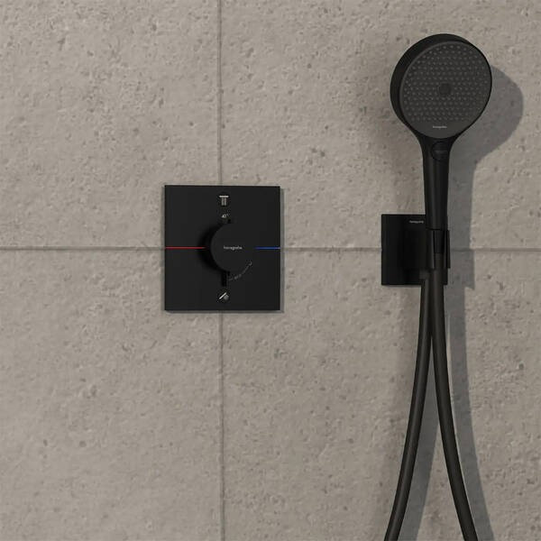 15572670 HG ShowerSelect Comfort E Зовнішня частина термостата на 2 споживачі, чорний матовий HANSGROHE фото 2