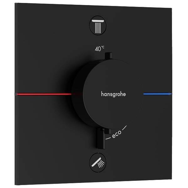 15572670 HG ShowerSelect Comfort E Зовнішня частина термостата на 2 споживачі, чорний матовий HANSGROHE