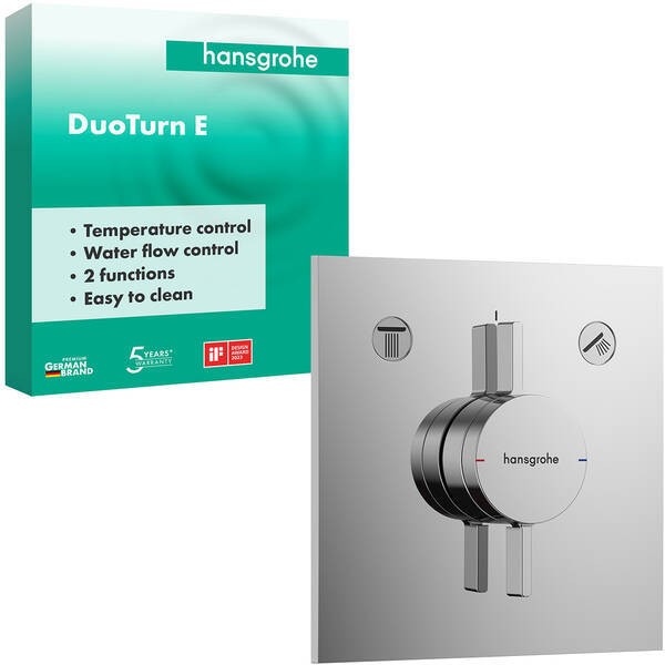 75417000 HG DuoTurn E Зовнішня частина змішувача для душу на 2 споживачі, хром HANSGROHE фото 2