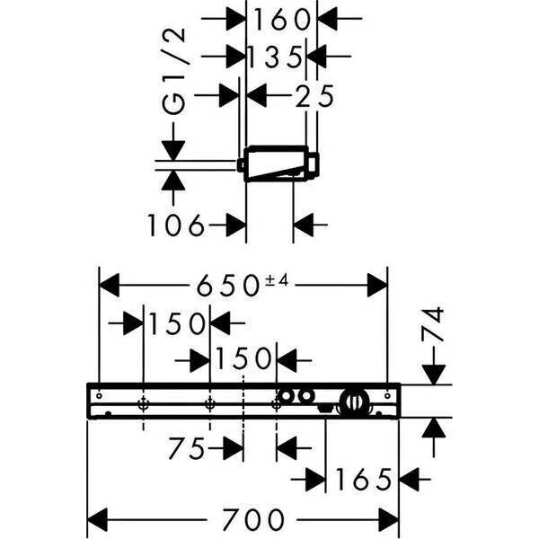 13184400 ShowerTablet Select 700 Термостат д/душа HANSGROHE фото 1