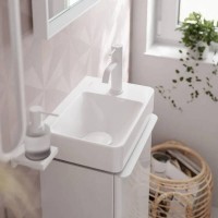 73302700 HG Tecturis S Змішувач для раковини CoolStart EcoSmart з д/к, білий матовий HANSGROHE