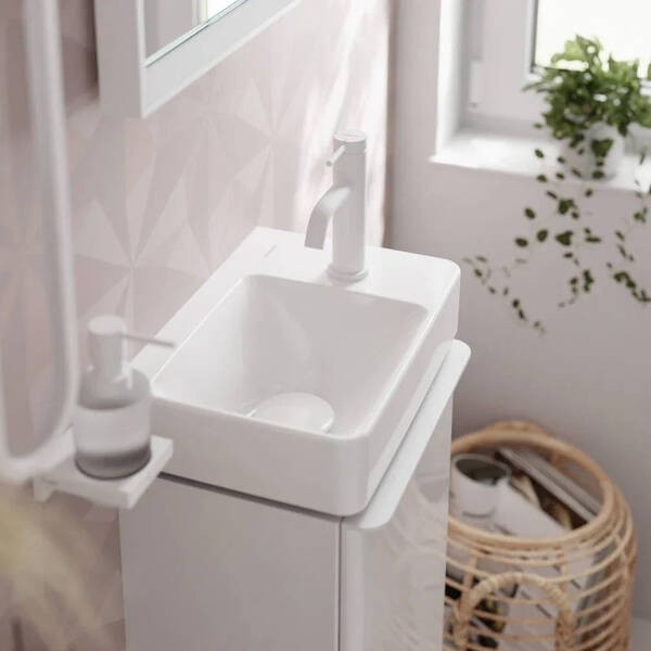73302700 HG Tecturis S Змішувач для раковини CoolStart EcoSmart з д/к, білий матовий HANSGROHE