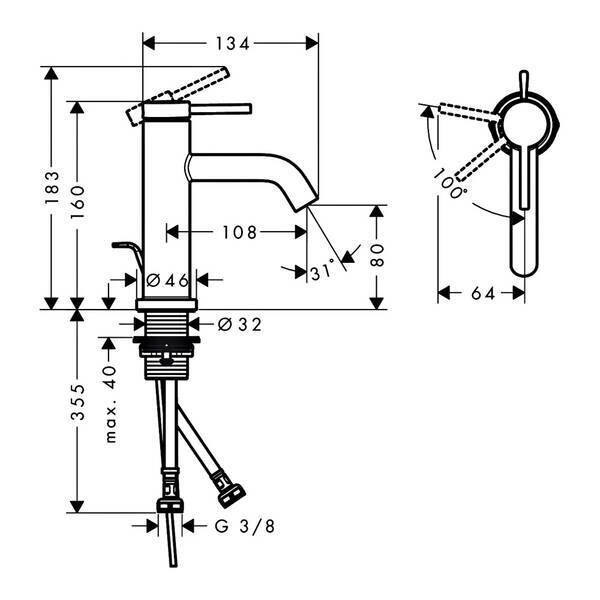 73302700 HG Tecturis S Змішувач для раковини CoolStart EcoSmart з д/к, білий матовий HANSGROHE фото 2