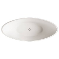 VAFES/00 Felice Ванна окремостояча 195*83 см з литого (штучного) каменю Silkstone, з інтегрованим сифоном, колір білий мат PAA фото 1