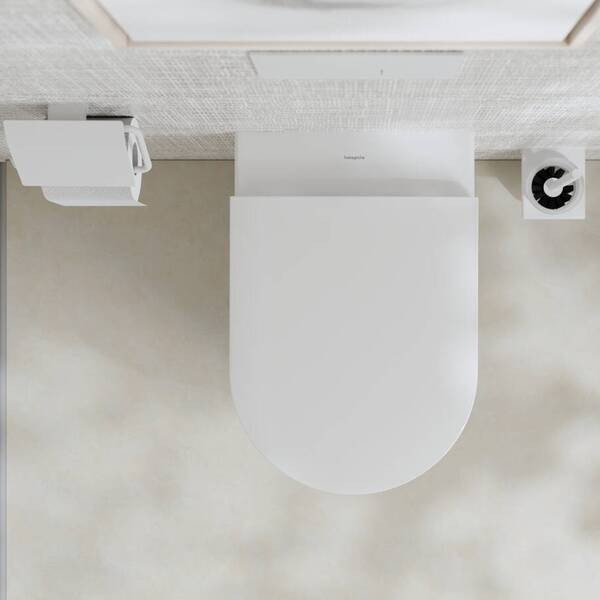 60148450 EluPura S Кришка для унітазу soft-close, top fix, білий HANSGROHE фото 2