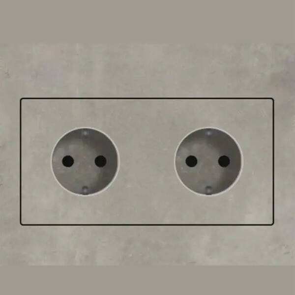 E40010 Double Concealed Socket namp;amp; Switch  Frame / Рамка Рамка для прихованих розеток і вимикачів- подвійна EDPLIT фото 1
