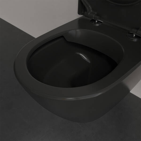 5614R0R7 SUBWAY 2.0 Унітаз підвісний DirectFlush, Pure Black VILLEROY namp; BOCH фото 3