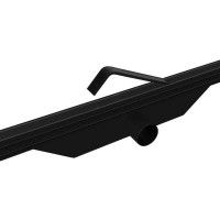 UN7033B Universal Slim Душовий канал 70 з нержавіючої сталі, сифоном і декоративною накладкою, з горизонтальним виводом, чорний DEVIT фото 2