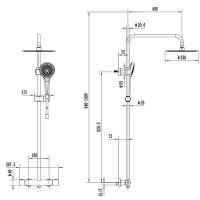 TVS10900500061/TVS109005UK061 Verve Showers Душова система з термостатом, хром VILLEROY namp; BOCH фото 2