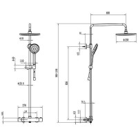 TVS109002000K5 Universal Showers  Душова система з термостатом, матовий чорний VILLEROY namp; BOCH фото 2