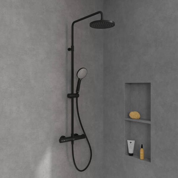 TVS109002000K5 Universal Showers  Душова система з термостатом, матовий чорний VILLEROY namp; BOCH