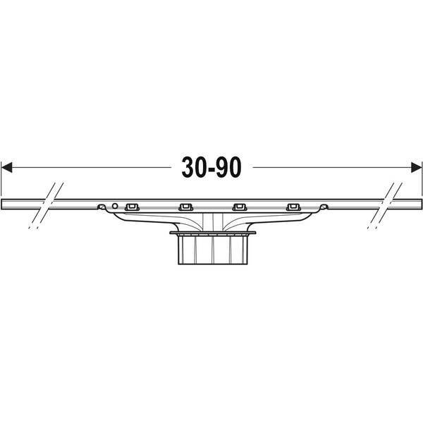 154.501.KS.1 CleanLine30 Кришка душового канала, L30-90см, нержавіюча сталь матова Geberit промо фото 3
