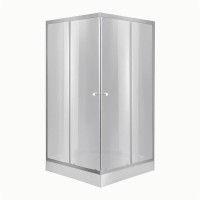 Lidz Набір: Душова кабіна Wawel SC90x90.SAT.LOW.DGR, квадратна, скло тоноване 4 мм + Душовий піддон Kapielka ST90x90x14 LIDZ