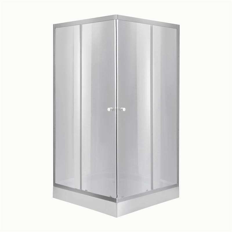 Lidz Набір: Душова кабіна Wawel SC90x90.SAT.LOW.DGR, квадратна, скло тоноване 4 мм + Душовий піддон Kapielka ST90x90x14 LIDZ