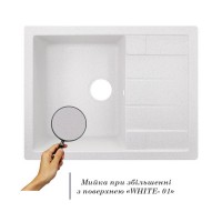 Мийка для кухні (WHI-01) 650х500/200 Lidz LIDZ фото 2