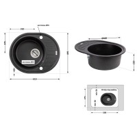 Мийка для кухні (BLM-14) 620х500/200 Lidz LIDZ фото 1