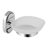 Мильниця настінна Oreo 0201, Chrome (матове скло) з тримачем LDORE0201CRM22083 Lidz LIDZ