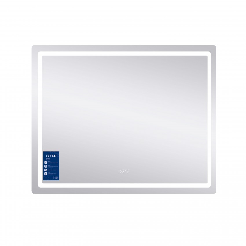 Дзеркало настінне Mideya (MI2) 1000х800 мм, прямокутне, з LED-підсвіткою Touch, антизапотіванням, димером Qtap QTAP фото 3