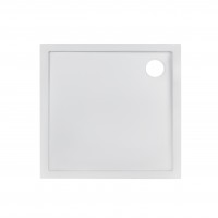 Душовий піддон Tern 308812C, 80x80x12 см, квадратний, акриловий + ніжки, діаметр зливу 90 мм + сифон з гідрозатвором хром Qtap QTAP фото 2