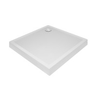 Душовий піддон Tern 309912C, 90x90x12 см, квадратний, акриловий + ніжки, діаметр зливу 90 мм + сифон з гідрозатвором хром Qtap QTAP