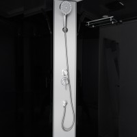 Душовий бокс Kubis SB90x90.SAT.LOW.GR, низький, скло тоноване 4 мм + стінки BLA Lidz LIDZ фото 3