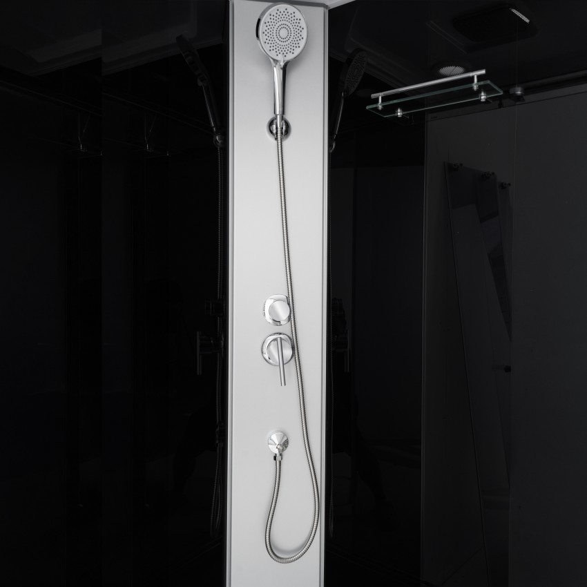 Душовий бокс Kubis SB90x90.SAT.LOW.GR, низький, скло тоноване 4 мм + стінки BLA Lidz LIDZ фото 3