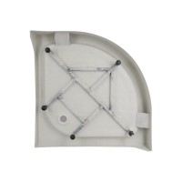 Душовий піддон Kapielka ST80x80x14 низький, напівкруглий, діаметр зливу 52 мм Lidz LIDZ фото 3