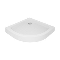 Душовий піддон Kapielka ST80x80x14 низький, напівкруглий, діаметр зливу 52 мм Lidz LIDZ