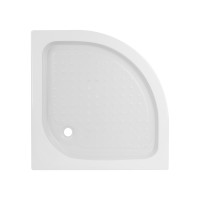 Душовий піддон Kapielka ST80x80x14 низький, напівкруглий, діаметр зливу 52 мм Lidz LIDZ фото 2