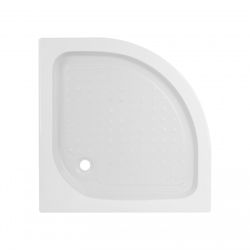 Душовий піддон Kapielka ST80x80x14 низький, напівкруглий, діаметр зливу 52 мм Lidz LIDZ фото 2