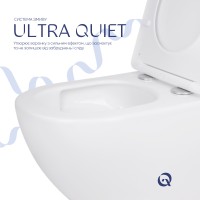 Унітаз підвісний Jay Ultra Quiet 485х360х320 мм, White, з сидінням Slim Duroplast/ Soft-close/ Quick Release QT07335177W Qtap QTAP фото 4