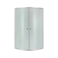 Набір: Душова кабіна Latwa SC80x80.SAT.LOW.FR, напівкругла, скло Frost 4 мм + Душовий піддон Kapielka ST80x80x14 Lidz LIDZ фото 2