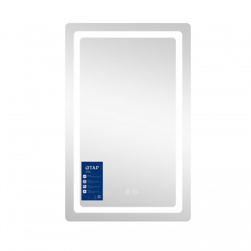 Дзеркало настінне Mideya (MI2) 500х800 мм, прямокутне, з LED-підсвіткою Touch, антизапотіванням, димером Qtap QTAP фото 3
