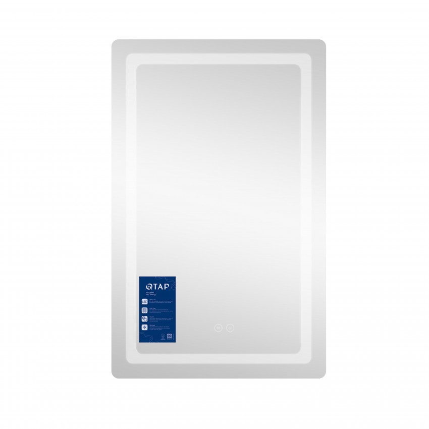 Дзеркало настінне Mideya (MI2) 500х800 мм, прямокутне, з LED-підсвіткою Touch, антизапотіванням, димером Qtap QTAP фото 2