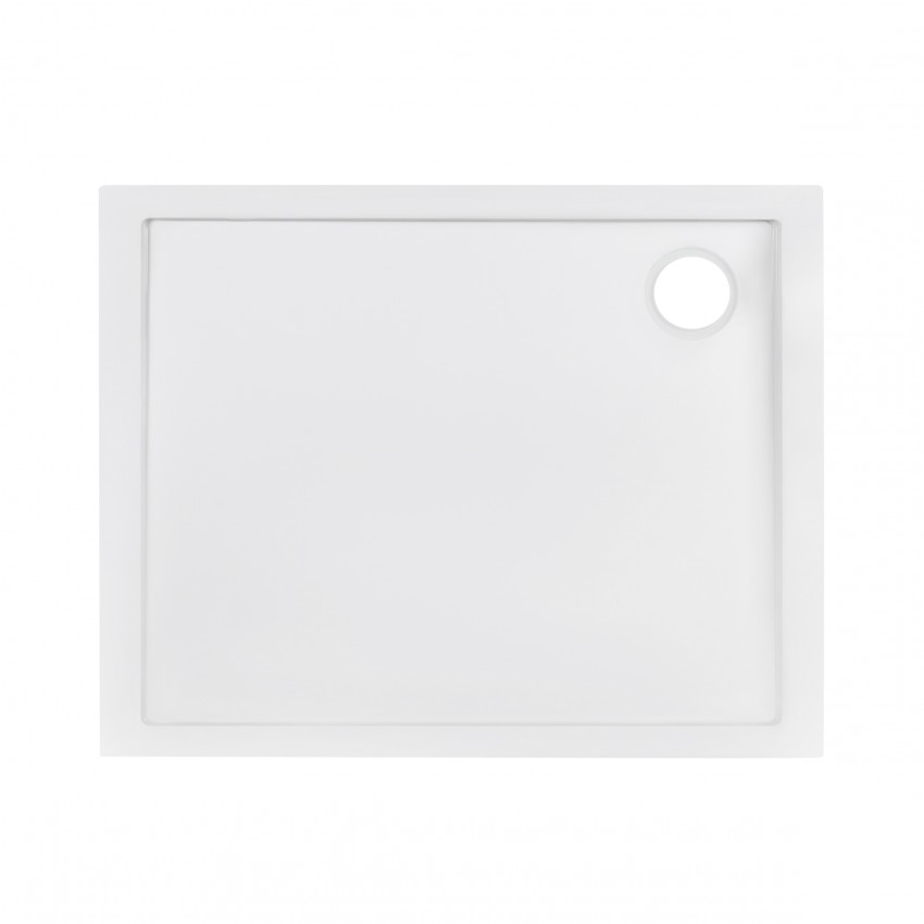 Душовий піддон Tern 301812C, 100x80x12 см, прямокутний, акриловий + ніжки, діаметр зливу 90 мм + сифон з гідрозатвором хром Qtap QTAP фото 2