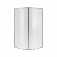 Душова кабіна Latwa SC80x80.SAT.LOW.FR полукругла, для низького піддону, висота 185 см, скло Frost 4 мм, без піддону Lidz LIDZ