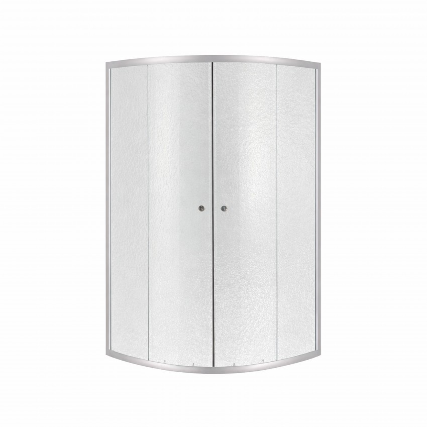 Душова кабіна Latwa SC80x80.SAT.LOW.FR полукругла, для низького піддону, висота 185 см, скло Frost 4 мм, без піддону Lidz LIDZ