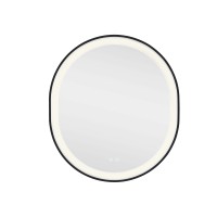 Дзеркало настінне Gemini (GE1B) 800х700 мм, овальне, з LED-підсвіткою Touch, антизапотіванням, димером, рег. темп. кольору (3000-6500K) Qtap QTAP фото 4