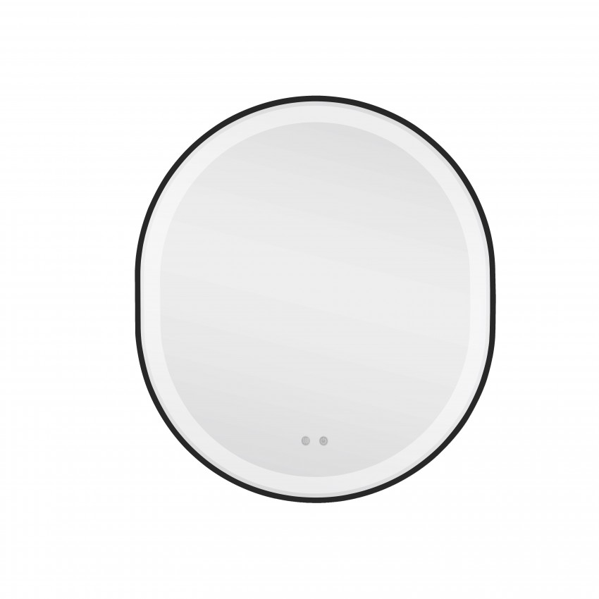 Дзеркало настінне Gemini (GE1B) 800х700 мм, овальне, з LED-підсвіткою Touch, антизапотіванням, димером, рег. темп. кольору (3000-6500K) Qtap QTAP фото 2