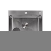 Комплект Lidz: Handmade H5843 Мийка для кухні інтегрована Brushed Steel у комплекті з дозатором + Кошик для кухонної мийки K01G LIDZ фото 4