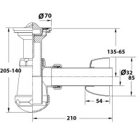 DEV002646 Сифон, білий DEVIT фото 1