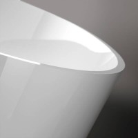 V307BL CAREZZA Ванна зі штучного каменю 170 x 80 x 52h +сифон Crias400S51 NEU, білий TREESSE фото 1
