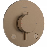 33715140 HG Ecostat Comfort S Зовнішня частина термостата на 2 споживачі, brushed bronze HANSGROHE фото 1